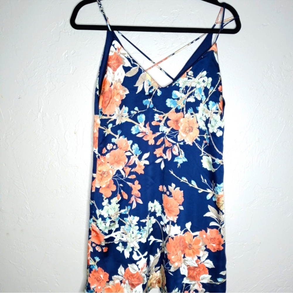 Lulu's Blue Floral Slip Dress